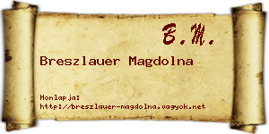 Breszlauer Magdolna névjegykártya